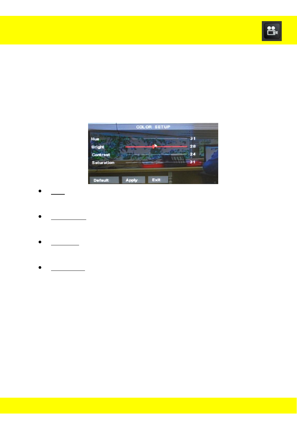 Chapter 16 camera menu | Night Owl STA-168 User Manual | Page 52 / 124