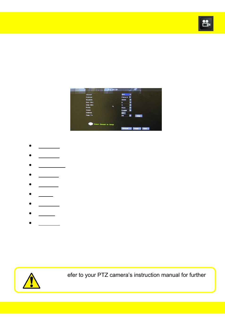 Chapter 16 camera menu | Night Owl STA-168 User Manual | Page 53 / 124