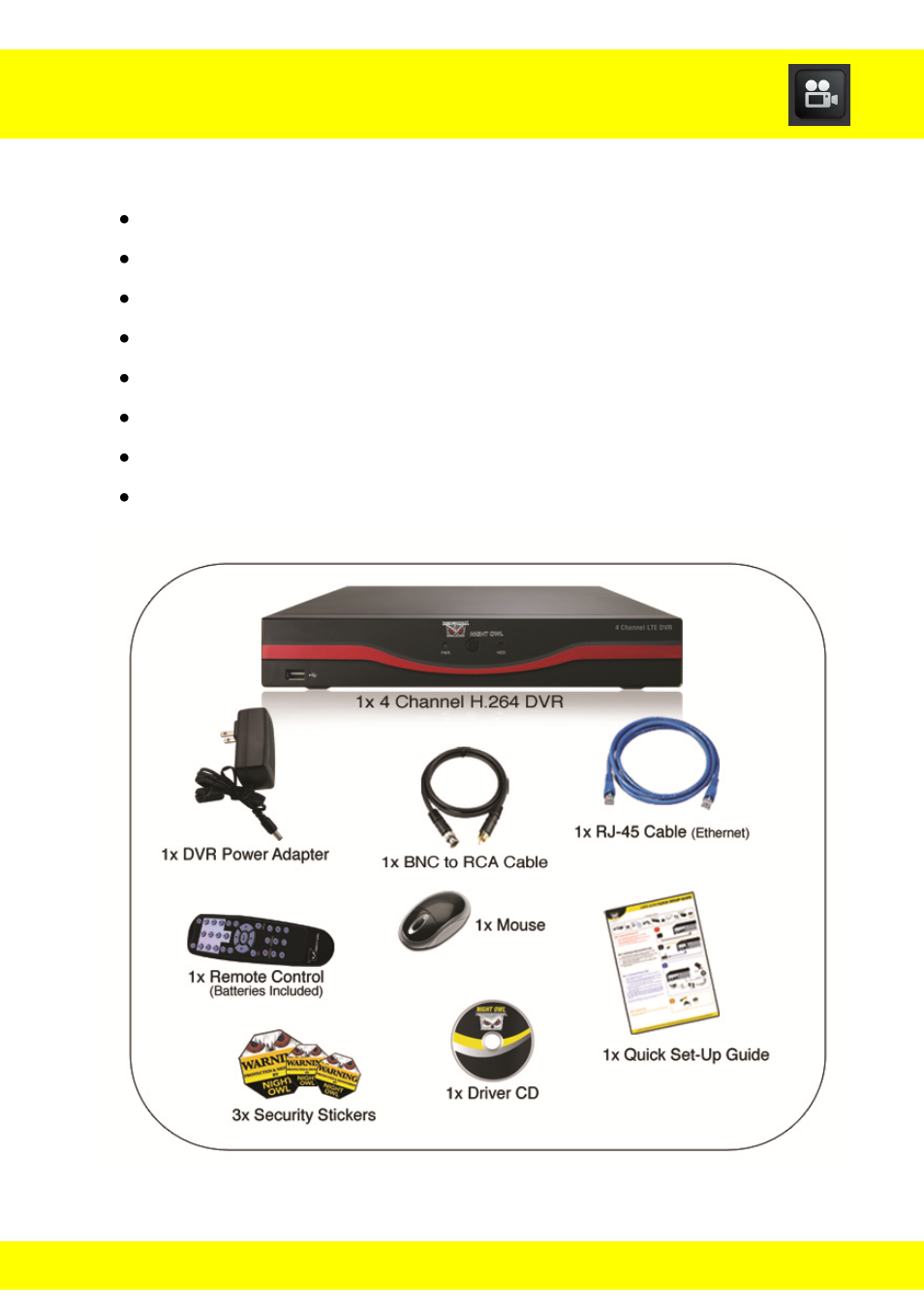 Chapter 2 package contents | Night Owl LTE-44500 User Manual | Page 7 / 126