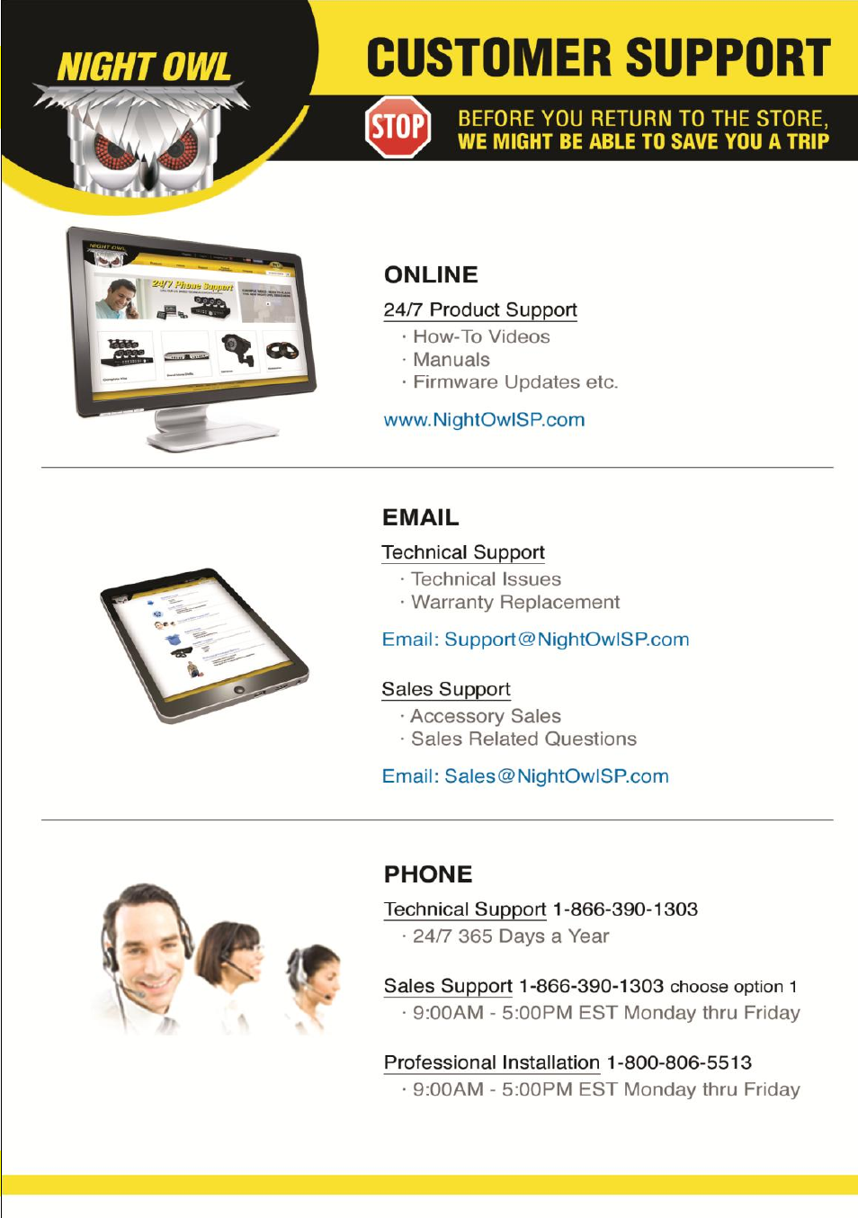 Night Owl STA-44 User Manual | Page 126 / 126