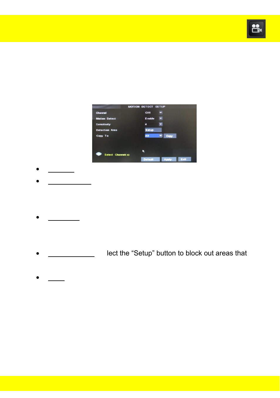 Chapter 13 record functions menu | Night Owl STA-44 User Manual | Page 44 / 126