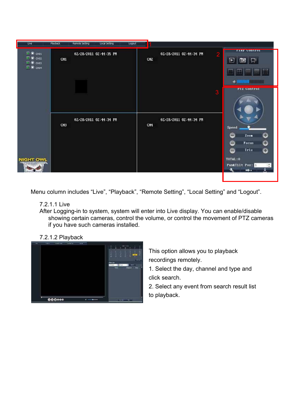 2 main interface of net-viewer | Night Owl 4BL-DVR-1TB User Manual | Page 47 / 54