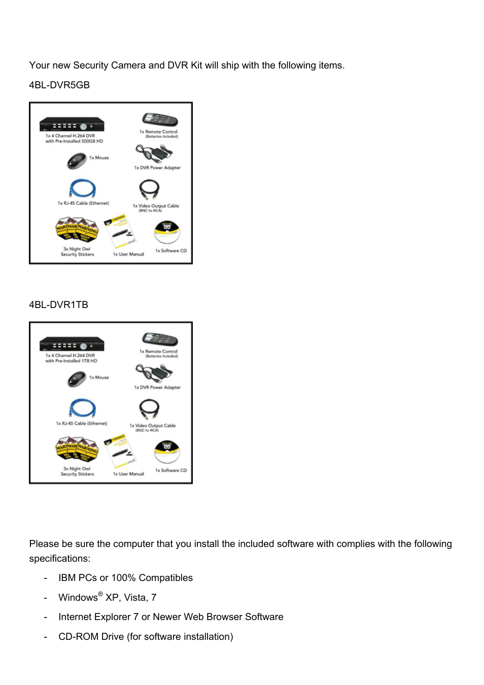 Night Owl 4BL-DVR-1TB User Manual | Page 5 / 54