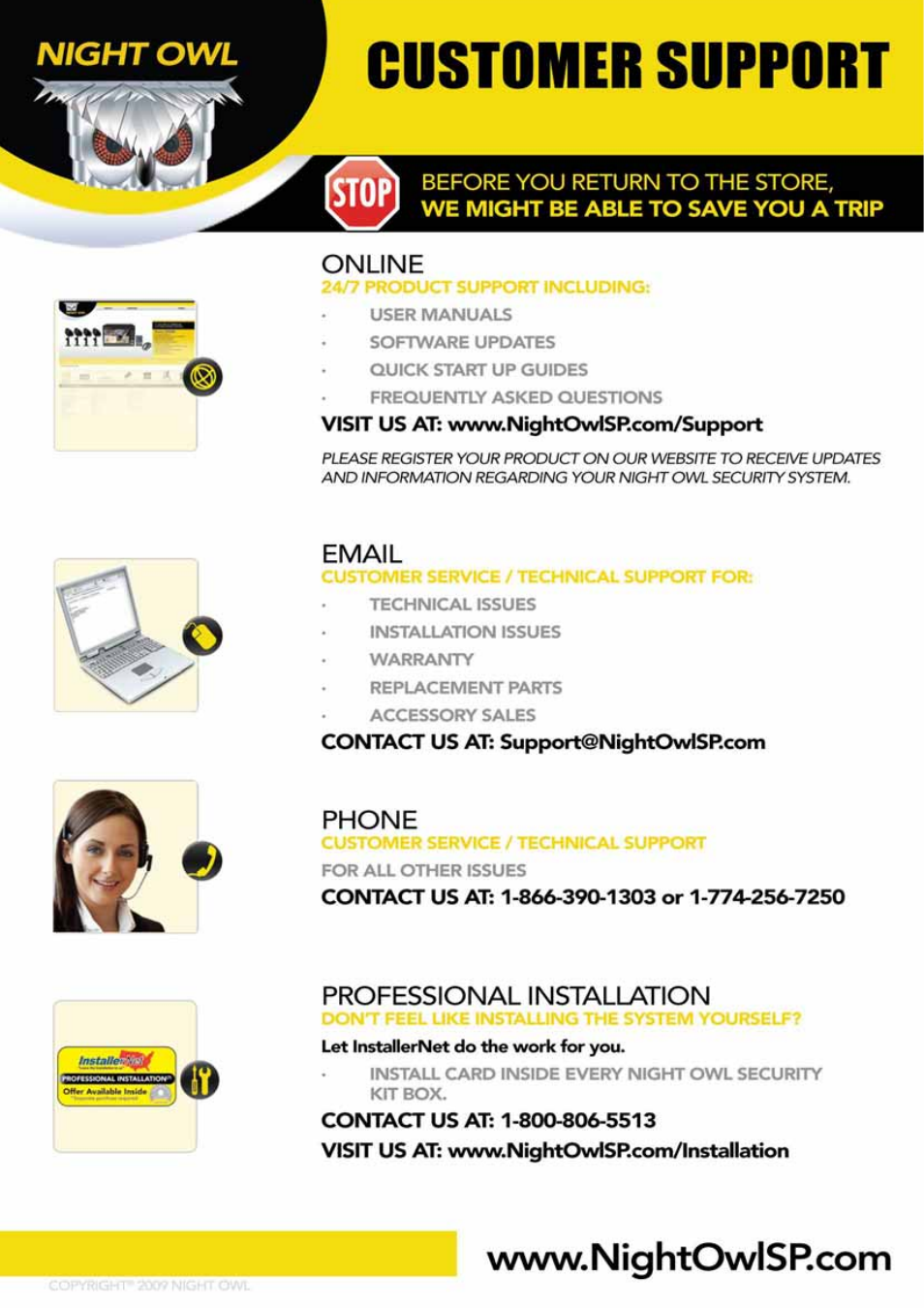 Night Owl 4BL-DVR-1TB User Manual | Page 54 / 54