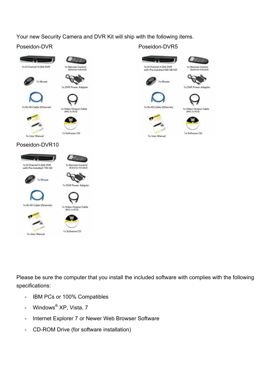 Night Owl Poseidon-DVR User Manual | Page 5 / 52