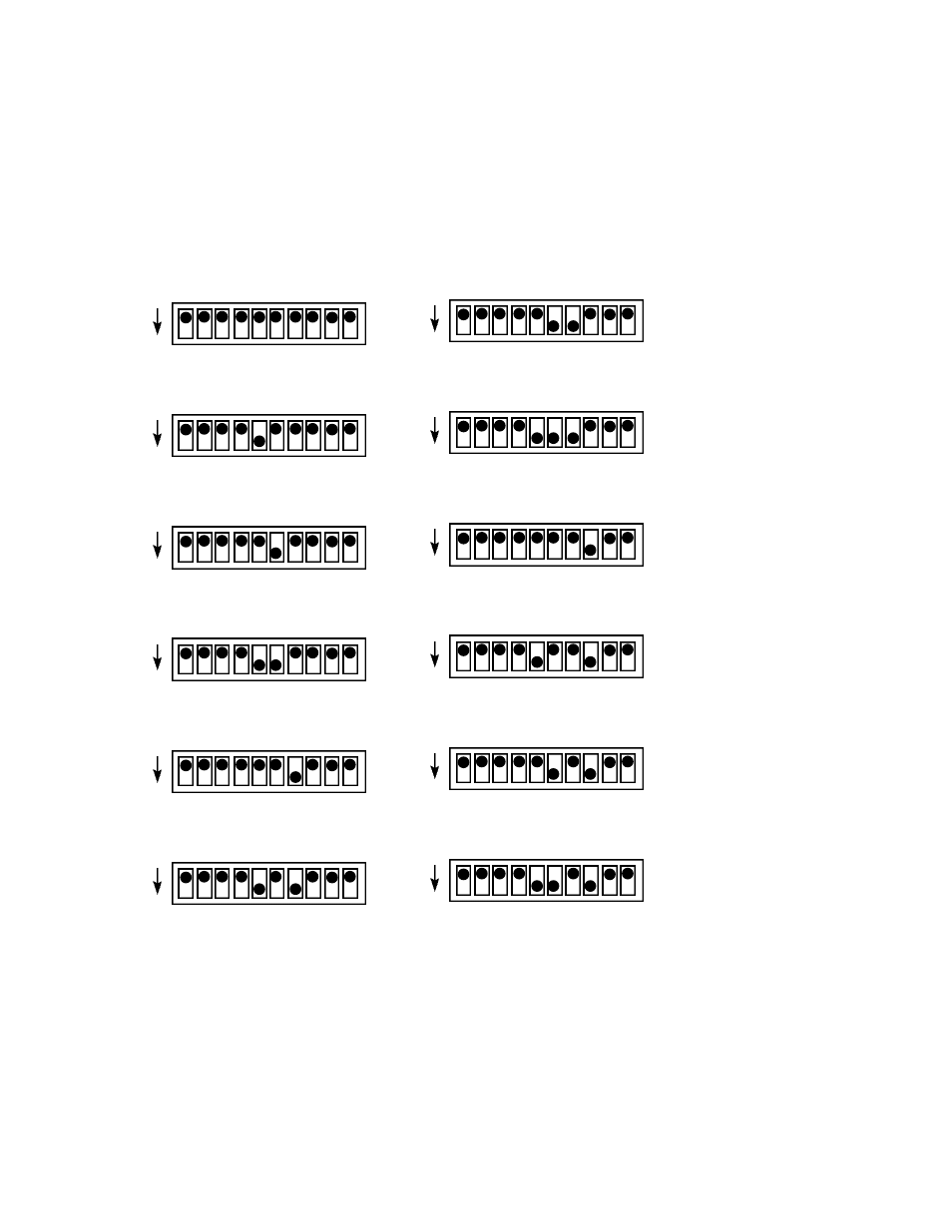 Dmx adress for mighty scans, max, tempest, Dip switch dmx address chart | American DJ DMX-512 User Manual | Page 22 / 22