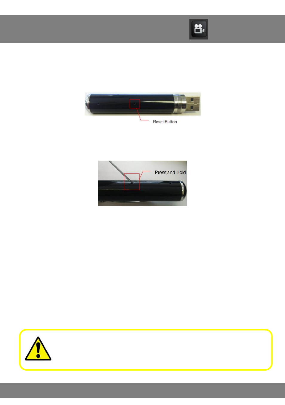 Chapter 9: reset your camera pen | Night Owl NOPEN-4GB-B User Manual | Page 14 / 18