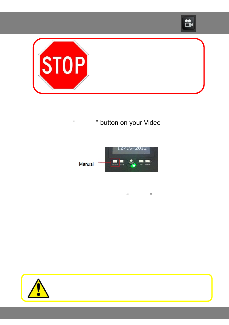 Chapter 9: recording videos (manually) | Night Owl CS-Alarm-LCD-8GB User Manual | Page 12 / 20