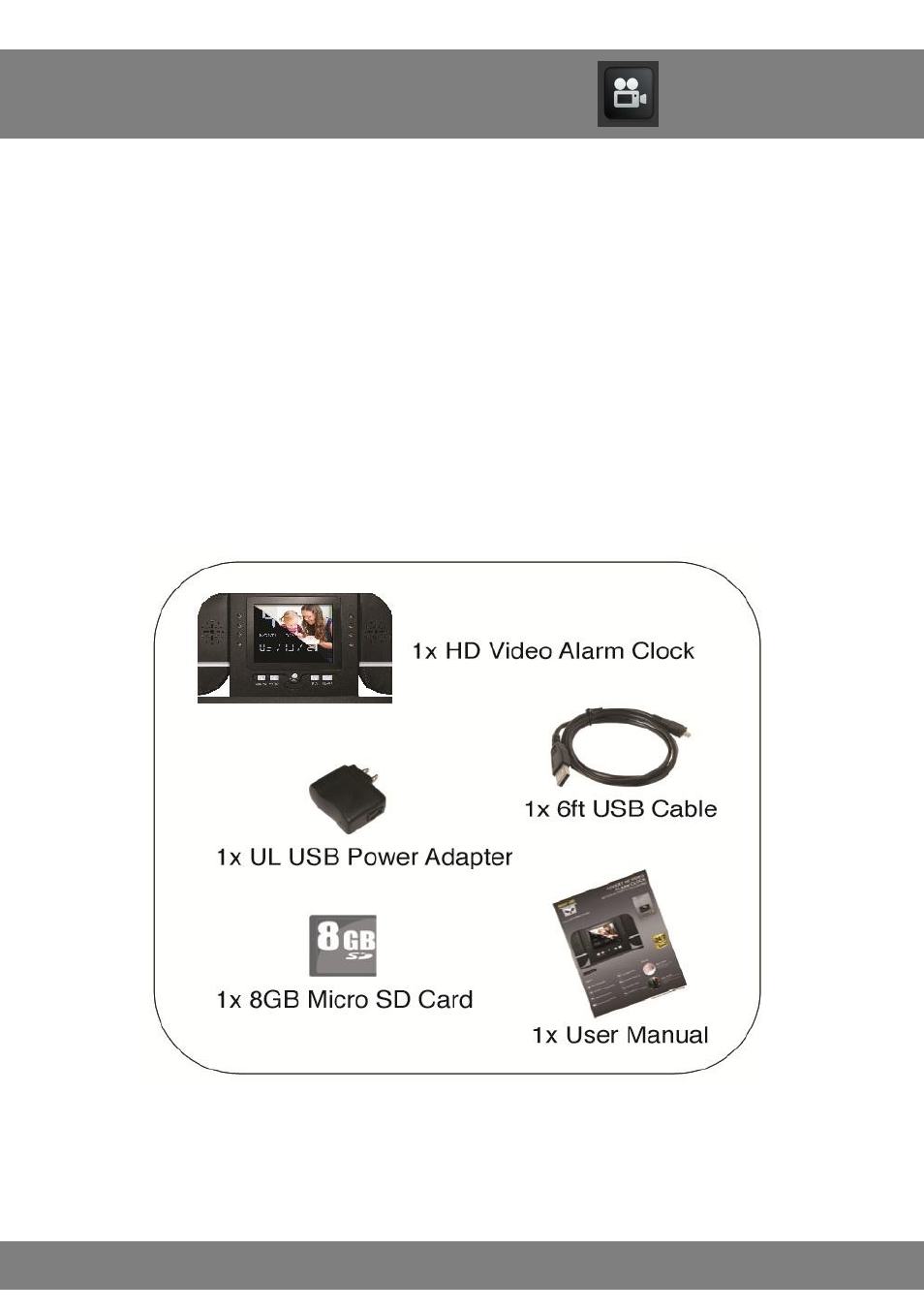 Chapter 2: package contents | Night Owl CS-Alarm-LCD-8GB User Manual | Page 5 / 20
