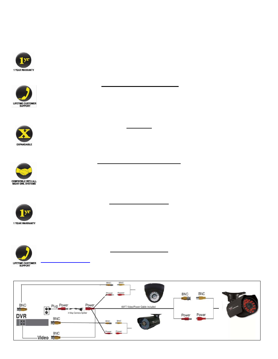 Night Owl CAB-60 User Manual | 1 page