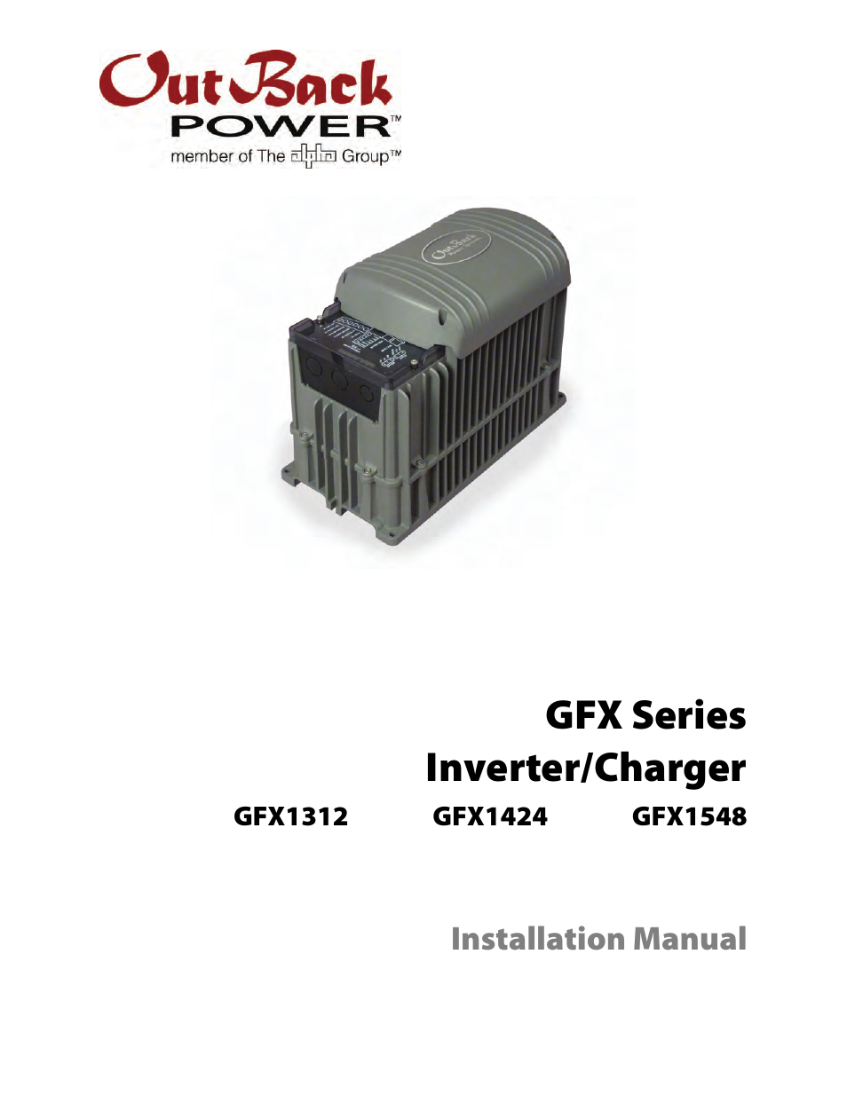 Outback Power Systems GFX Series Inverter/Charger Installation Manual User Manual | 40 pages