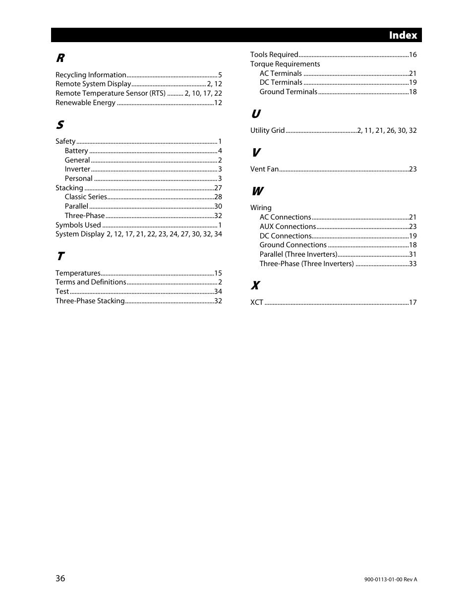 Outback Power Systems GFX Series Inverter/Charger Installation Manual User Manual | Page 38 / 40