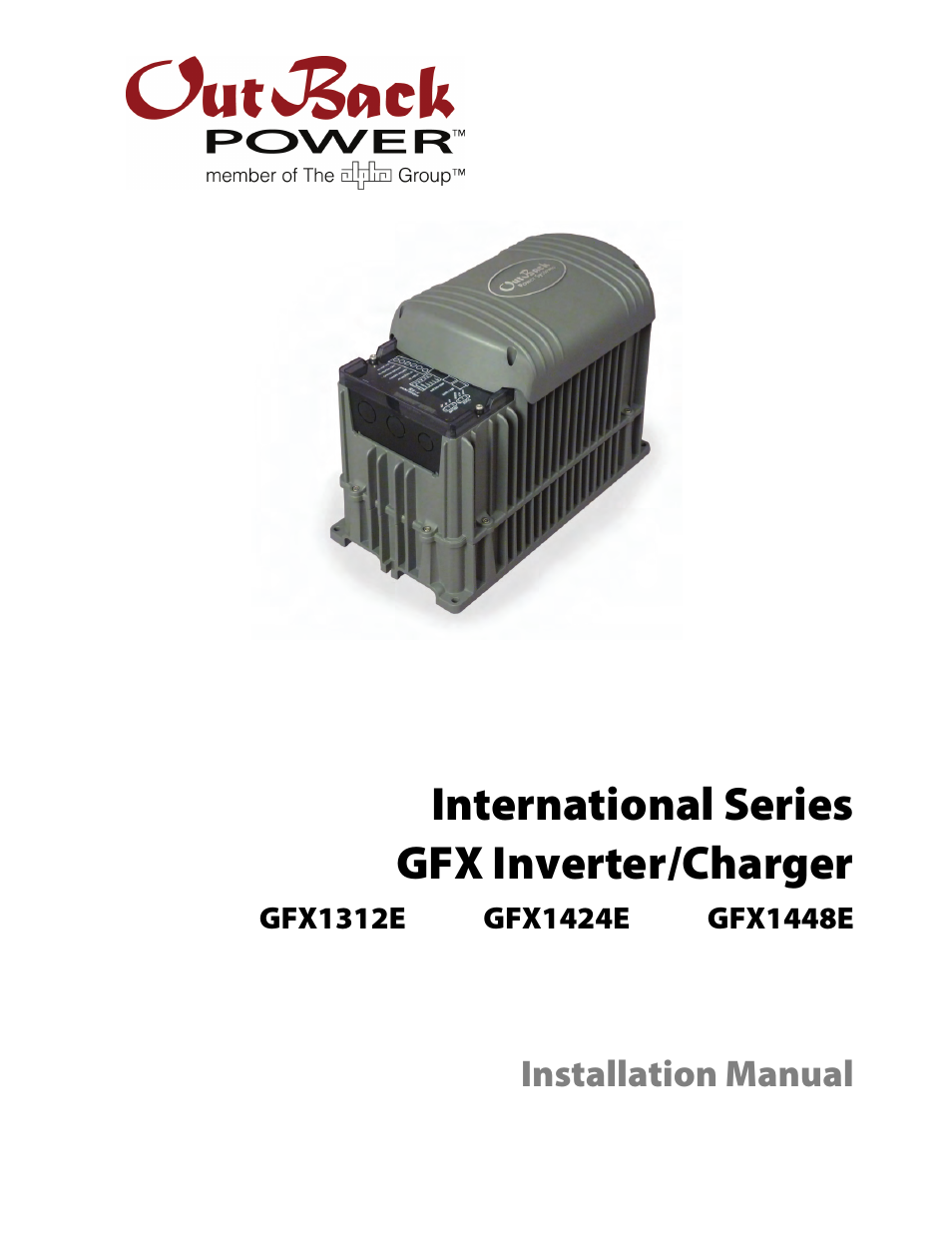 Outback Power Systems GFX International Series Installation Manual User Manual | 40 pages