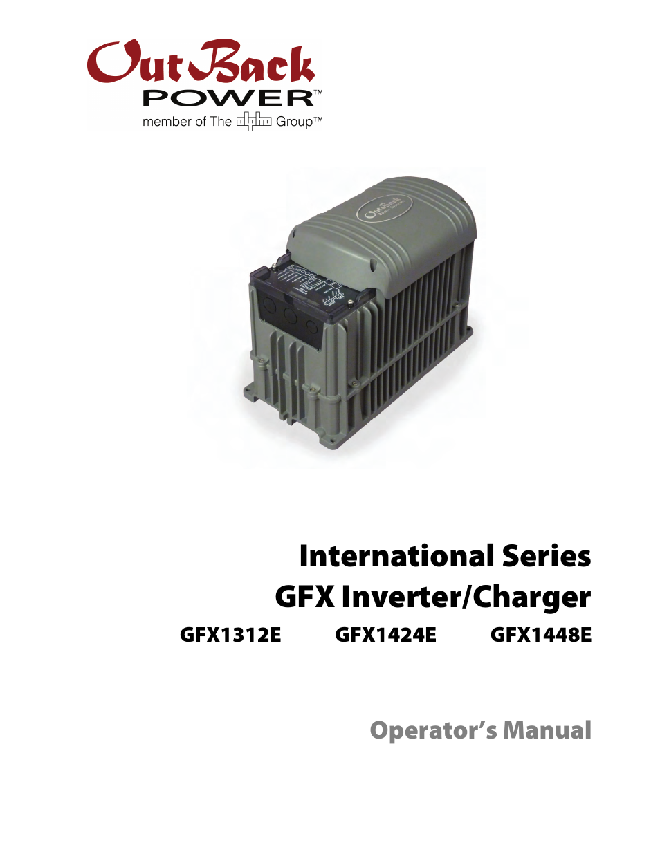 Outback Power Systems GFX International Series Operators Manual User Manual | 64 pages