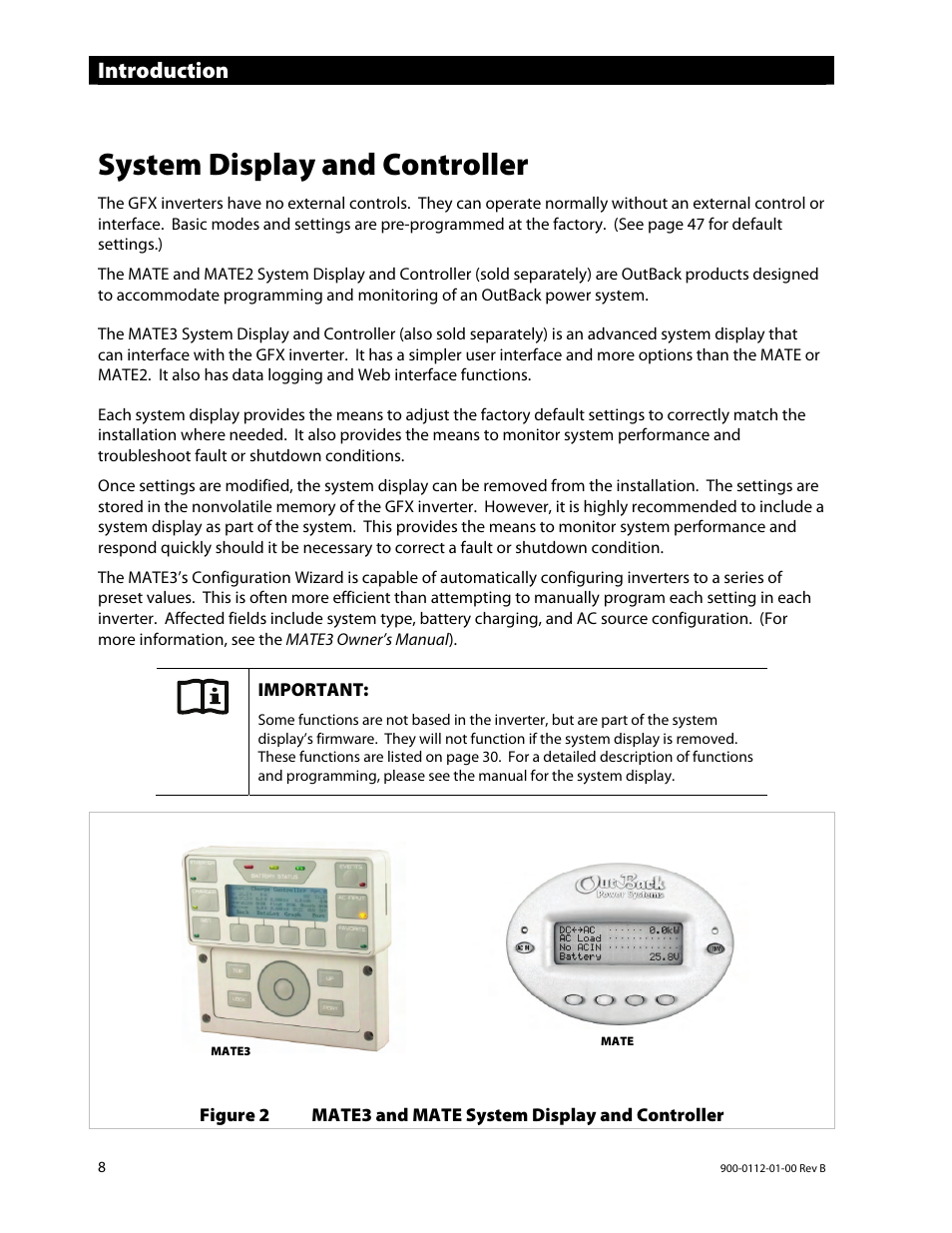 System display and controller, Introduction | Outback Power Systems GFX International Series Operators Manual User Manual | Page 10 / 64