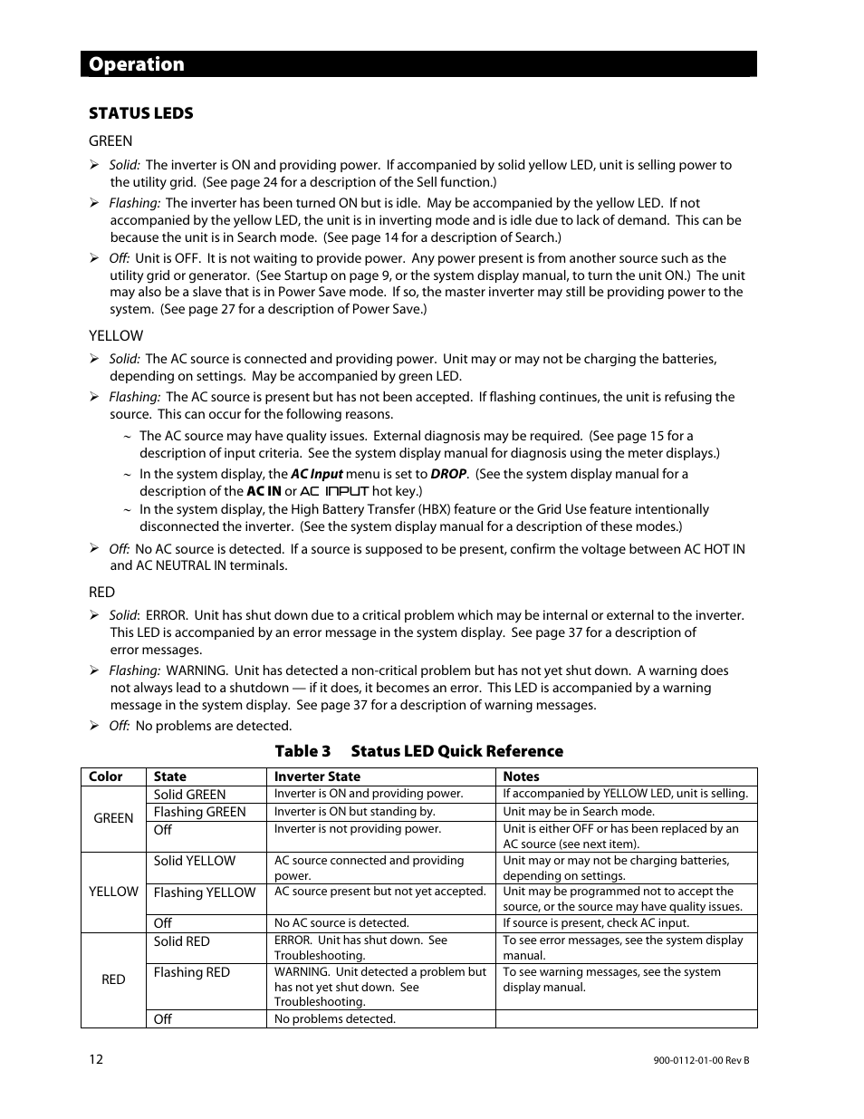 Operation | Outback Power Systems GFX International Series Operators Manual User Manual | Page 14 / 64