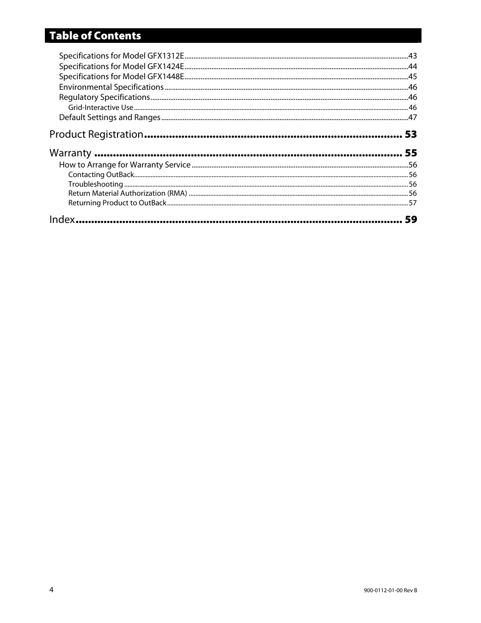 Outback Power Systems GFX International Series Operators Manual User Manual | Page 6 / 64