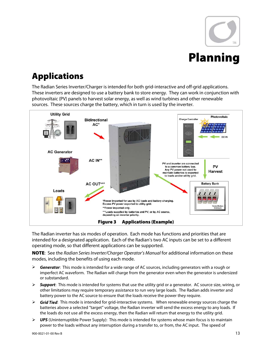 Planning, Applications | Outback Power Systems GS8048 Installation Manual User Manual | Page 15 / 44