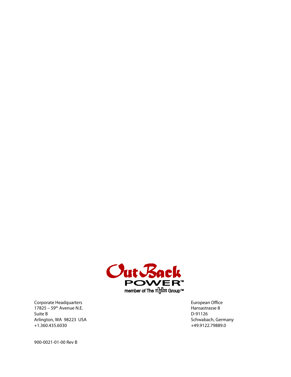 Outback Power Systems GS8048 Installation Manual User Manual | Page 44 / 44