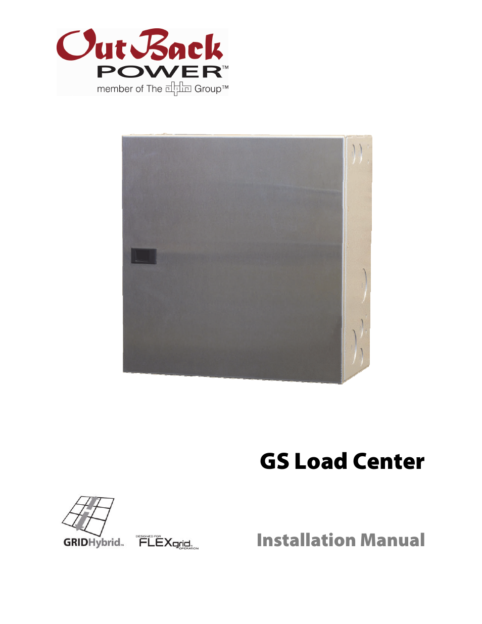 Outback Power Systems GS Load Center Installation Manual User Manual | 48 pages