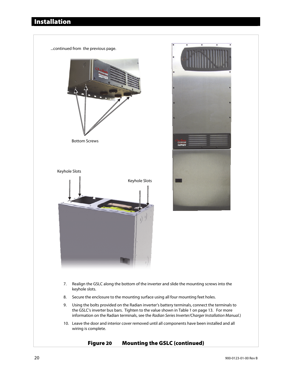 Installation | Outback Power Systems GS Load Center Installation Manual User Manual | Page 22 / 48