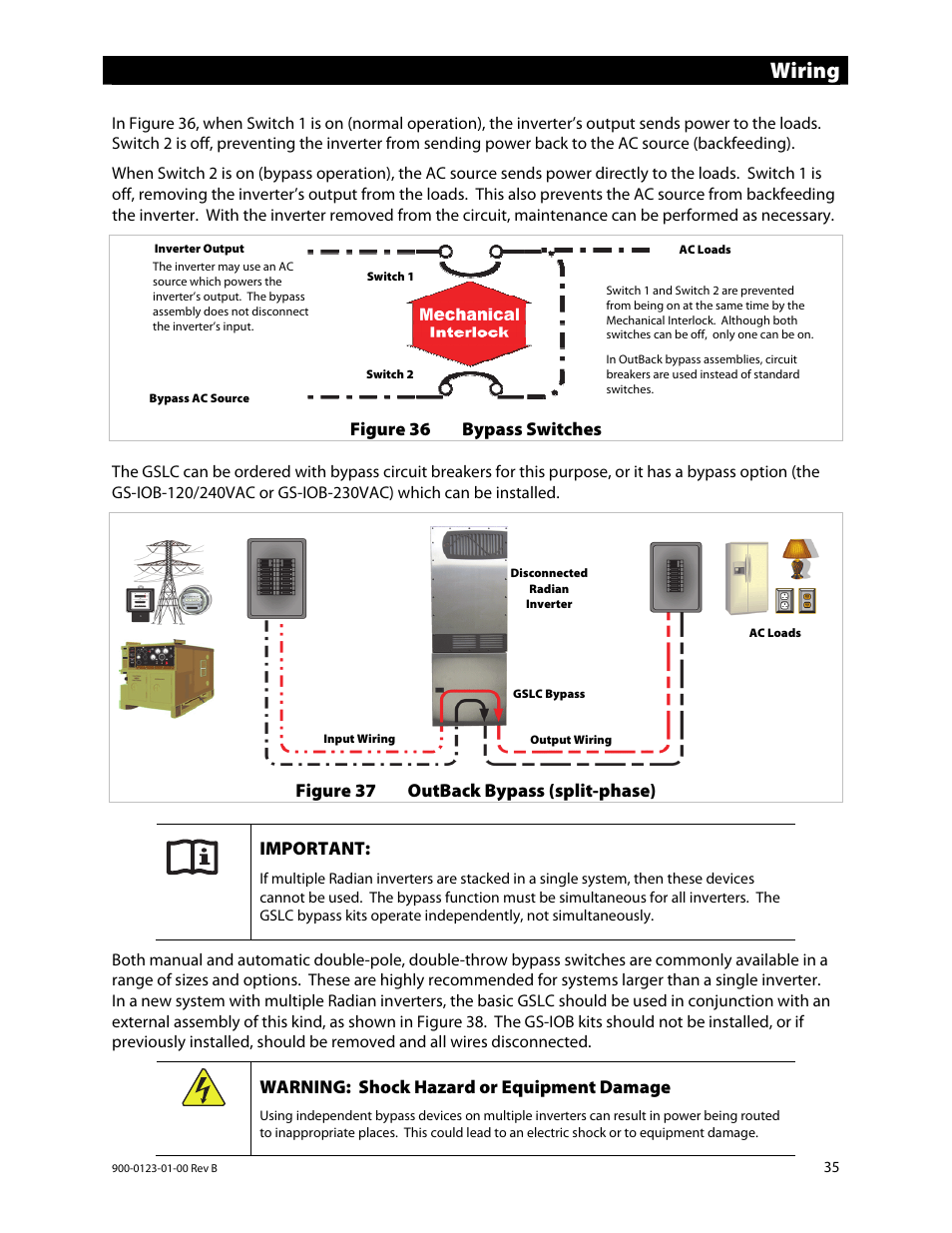 Wiring | Outback Power Systems GS Load Center Installation Manual User Manual | Page 37 / 48