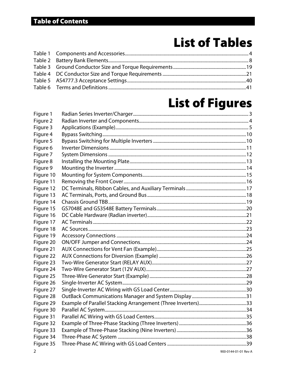 Outback Power Systems GS3548E Installation Manual User Manual | Page 4 / 48