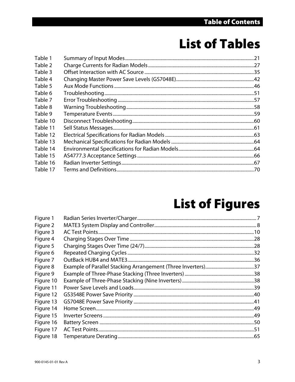 Outback Power Systems GS3548E Operators Manual User Manual | Page 5 / 76