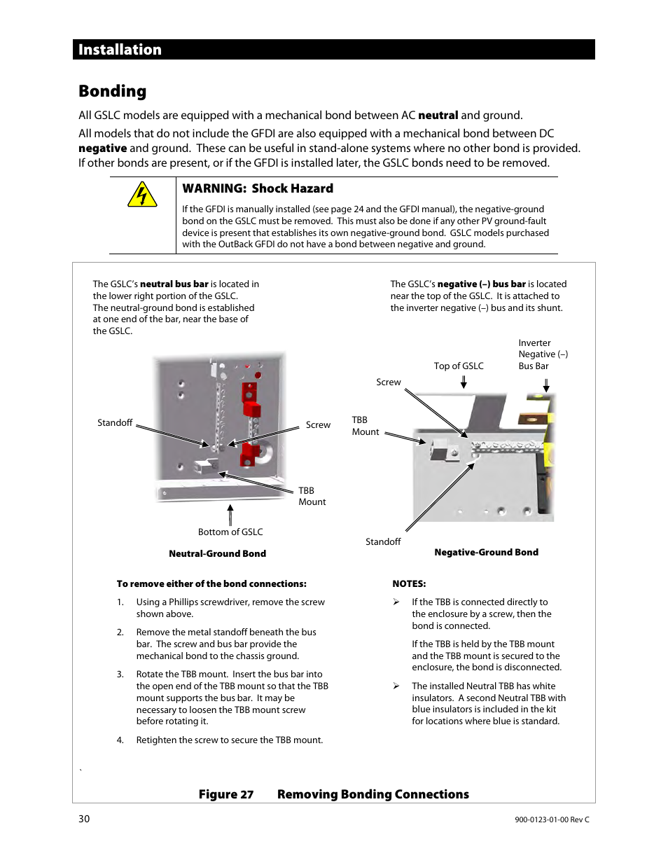 Bonding, E 30, Installation | Outback Power Systems GS Load Center Installation Manual User Manual | Page 32 / 60