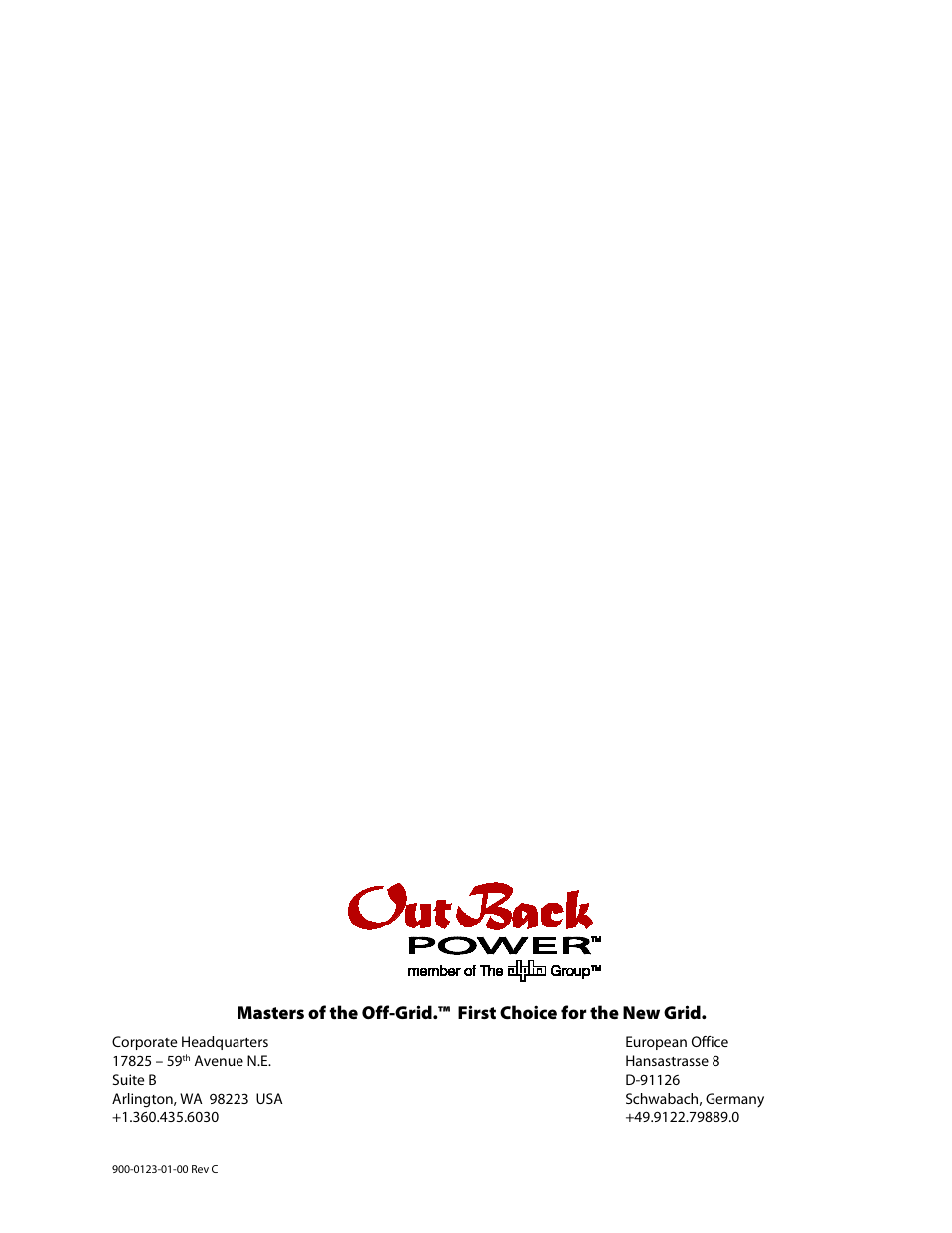 Outback Power Systems GS Load Center Installation Manual User Manual | Page 60 / 60
