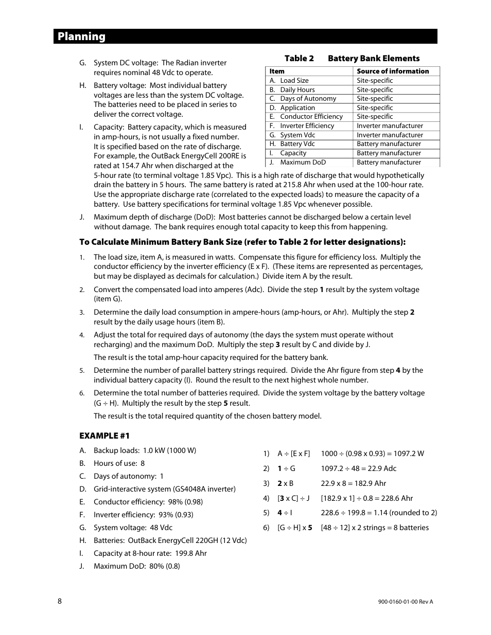 Planning | Outback Power Systems GS4048A Installation Manual User Manual | Page 10 / 48