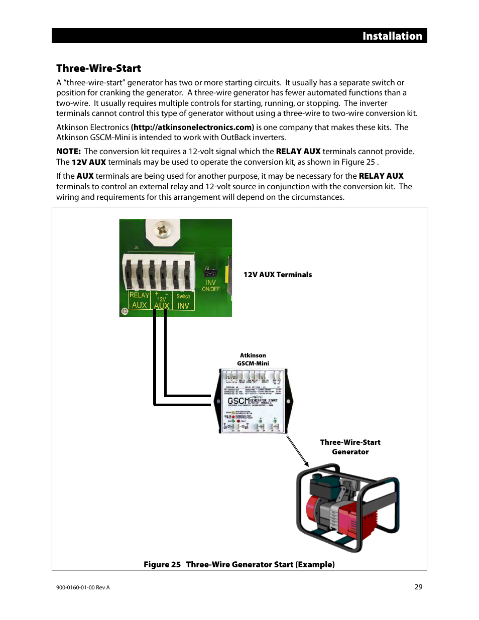 Three-wire-start, D 29.), Installation | Outback Power Systems GS4048A Installation Manual User Manual | Page 31 / 48