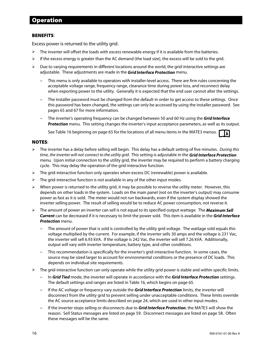 Operation | Outback Power Systems GS4048A Operators Manual User Manual | Page 18 / 76