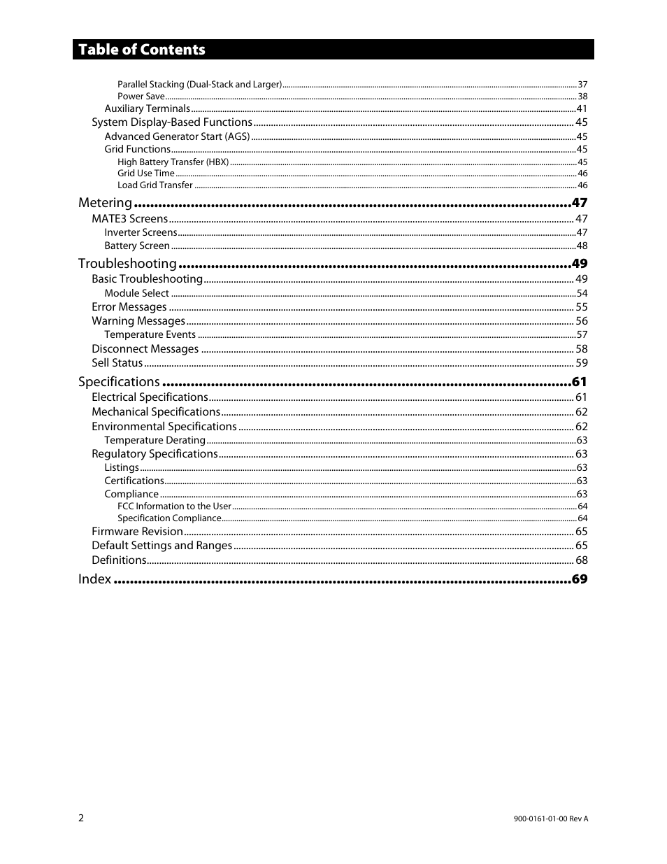 Outback Power Systems GS4048A Operators Manual User Manual | Page 4 / 76