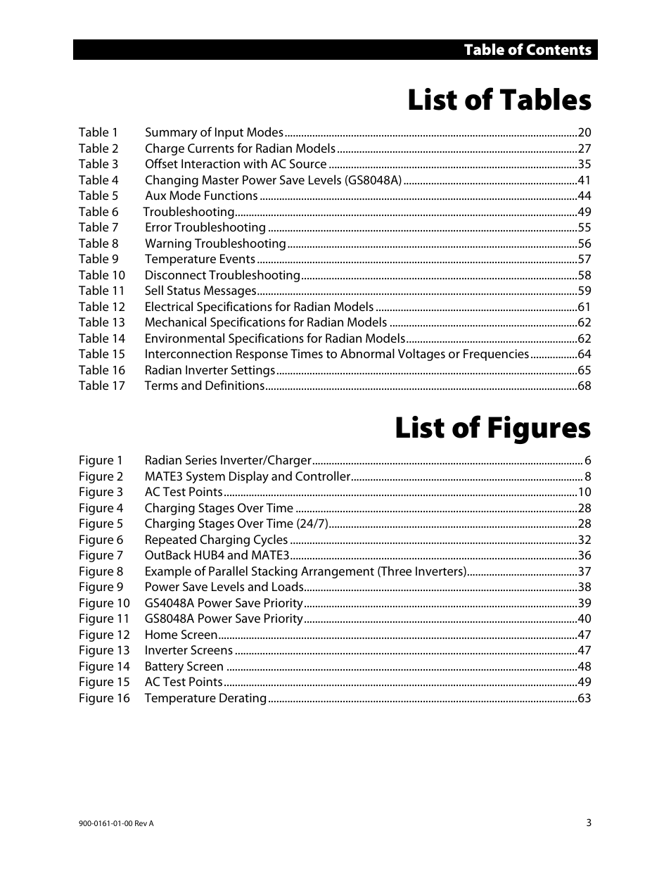 Outback Power Systems GS4048A Operators Manual User Manual | Page 5 / 76