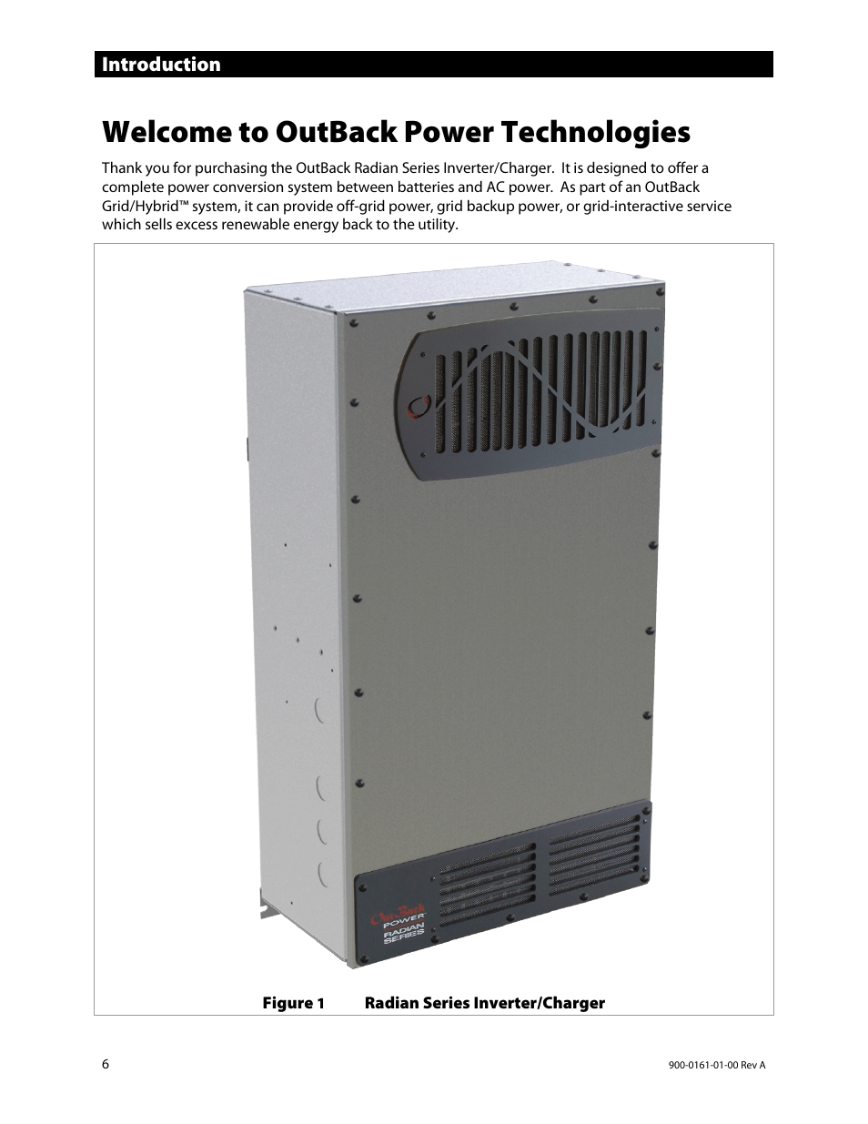 Welcome to outback power technologies | Outback Power Systems GS4048A Operators Manual User Manual | Page 8 / 76