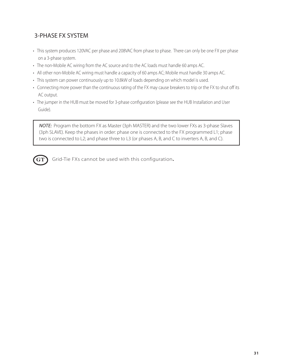 Phase fx system | Outback Power Systems FX Series Installation Manual User Manual | Page 33 / 60