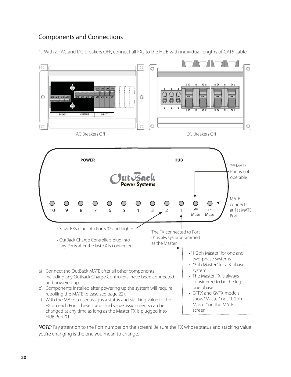 Components and connections | Outback Power Systems VFX Series Programming Manual User Manual | Page 21 / 59