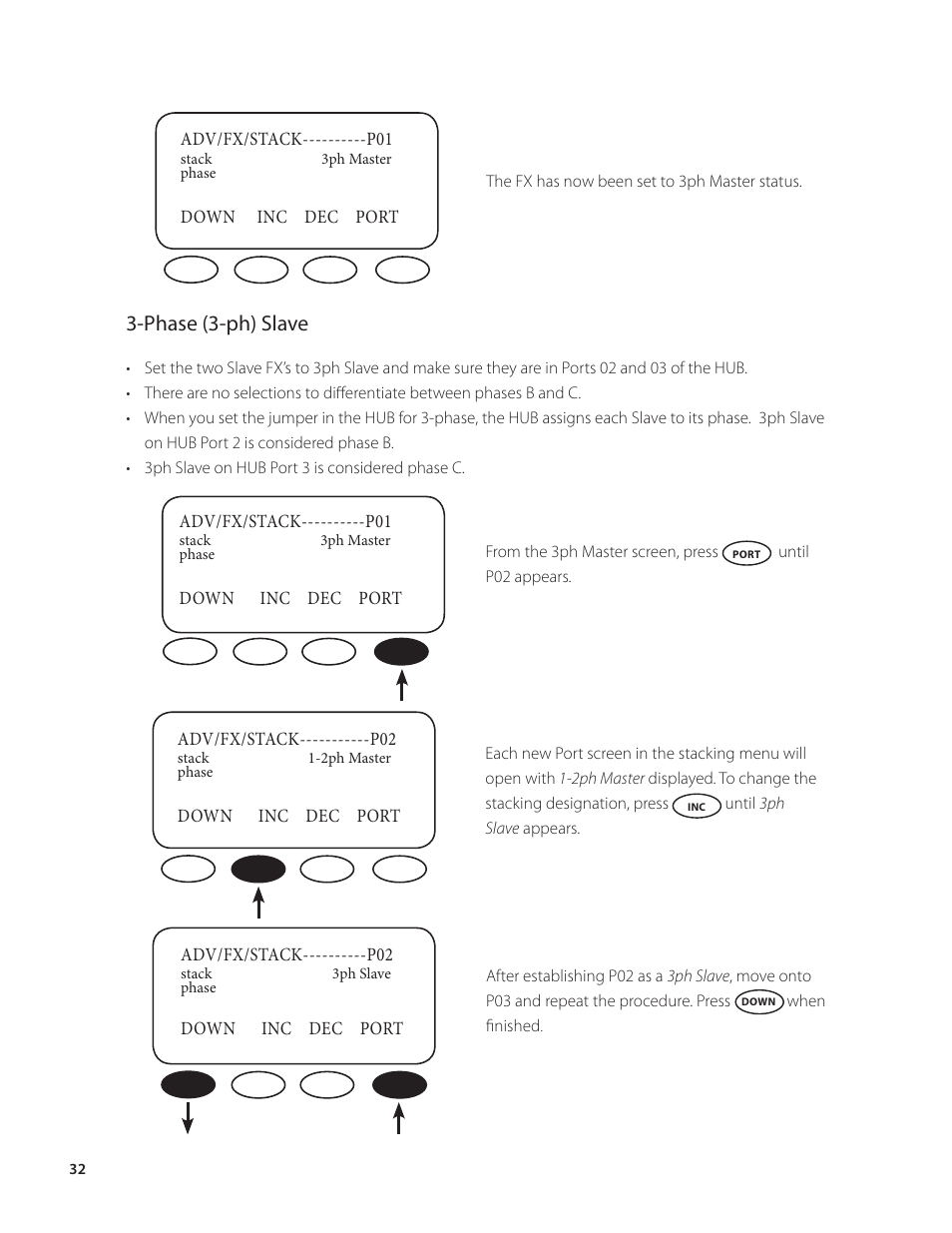 Phase (3-ph) slave | Outback Power Systems VFX Series Programming Manual User Manual | Page 33 / 59