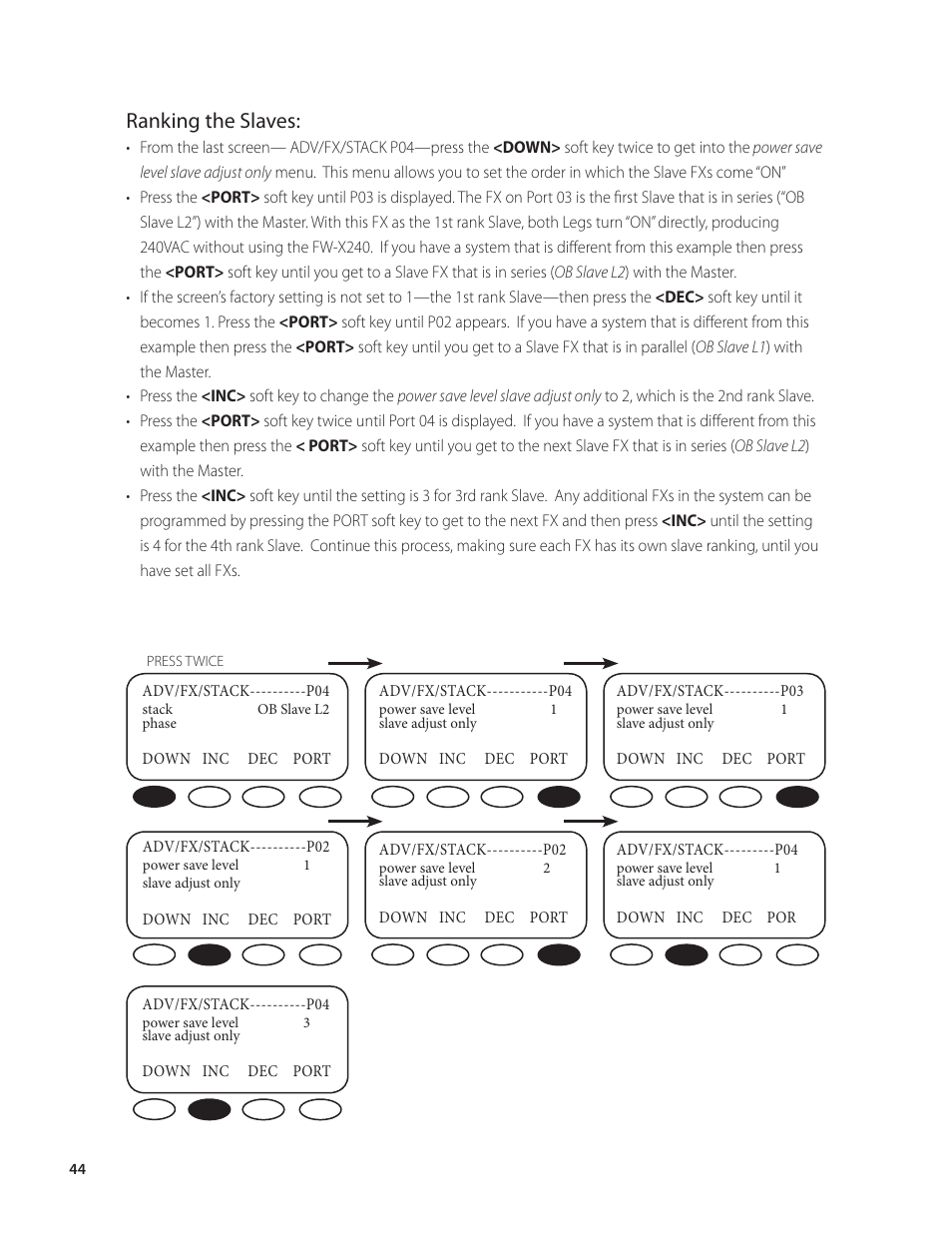 Ranking the slaves | Outback Power Systems VFX Series Programming Manual User Manual | Page 45 / 59