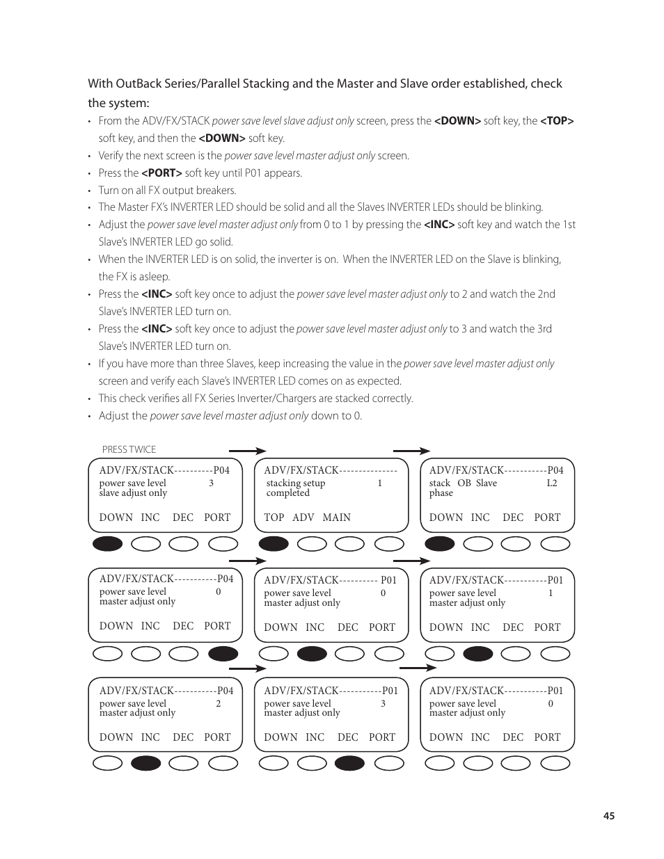 Outback Power Systems VFX Series Programming Manual User Manual | Page 46 / 59