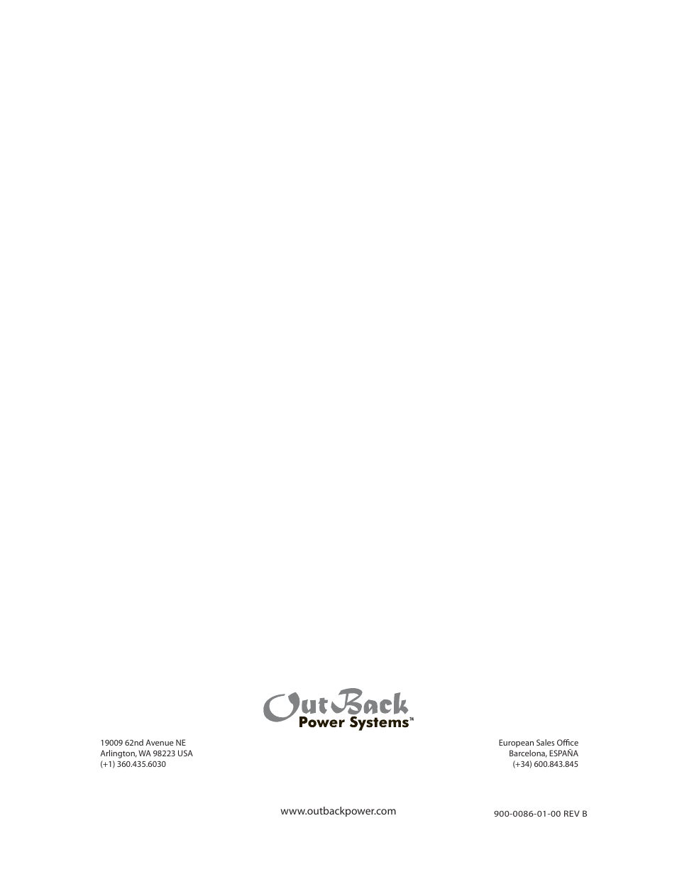 Outback Power Systems VFX Series Programming Manual User Manual | Page 59 / 59