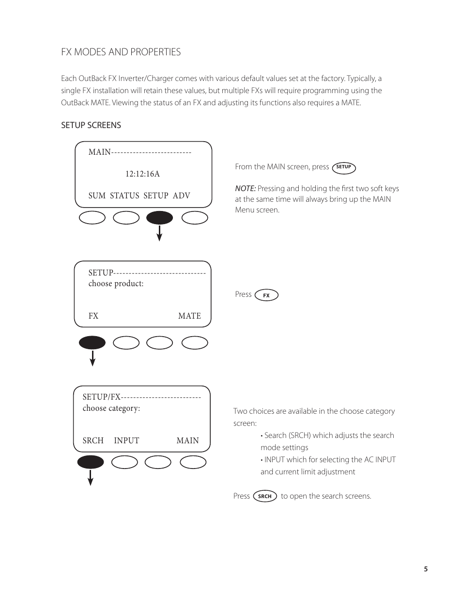 Fx modes and properties | Outback Power Systems VFX Series Programming Manual User Manual | Page 6 / 59