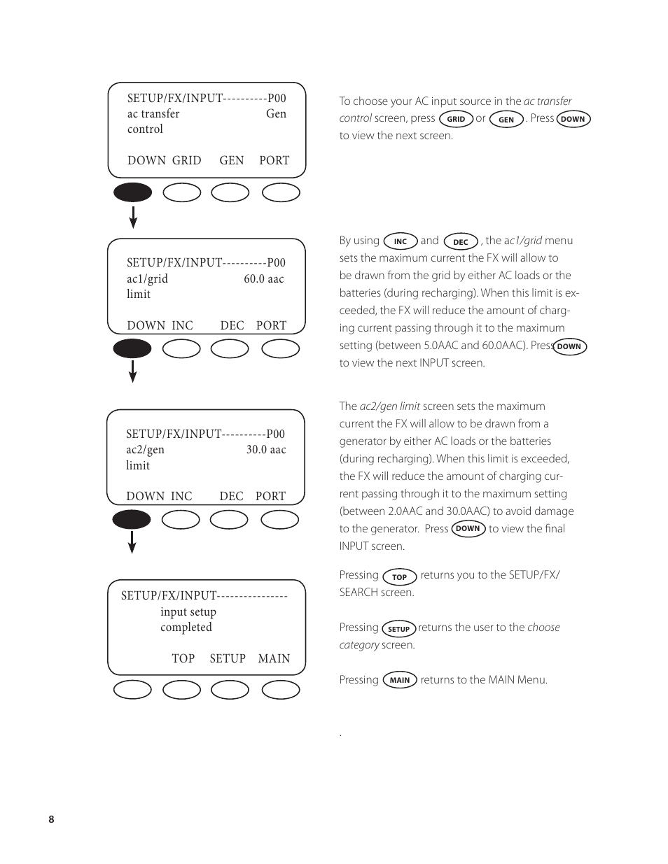 Outback Power Systems VFX Series Programming Manual User Manual | Page 9 / 59