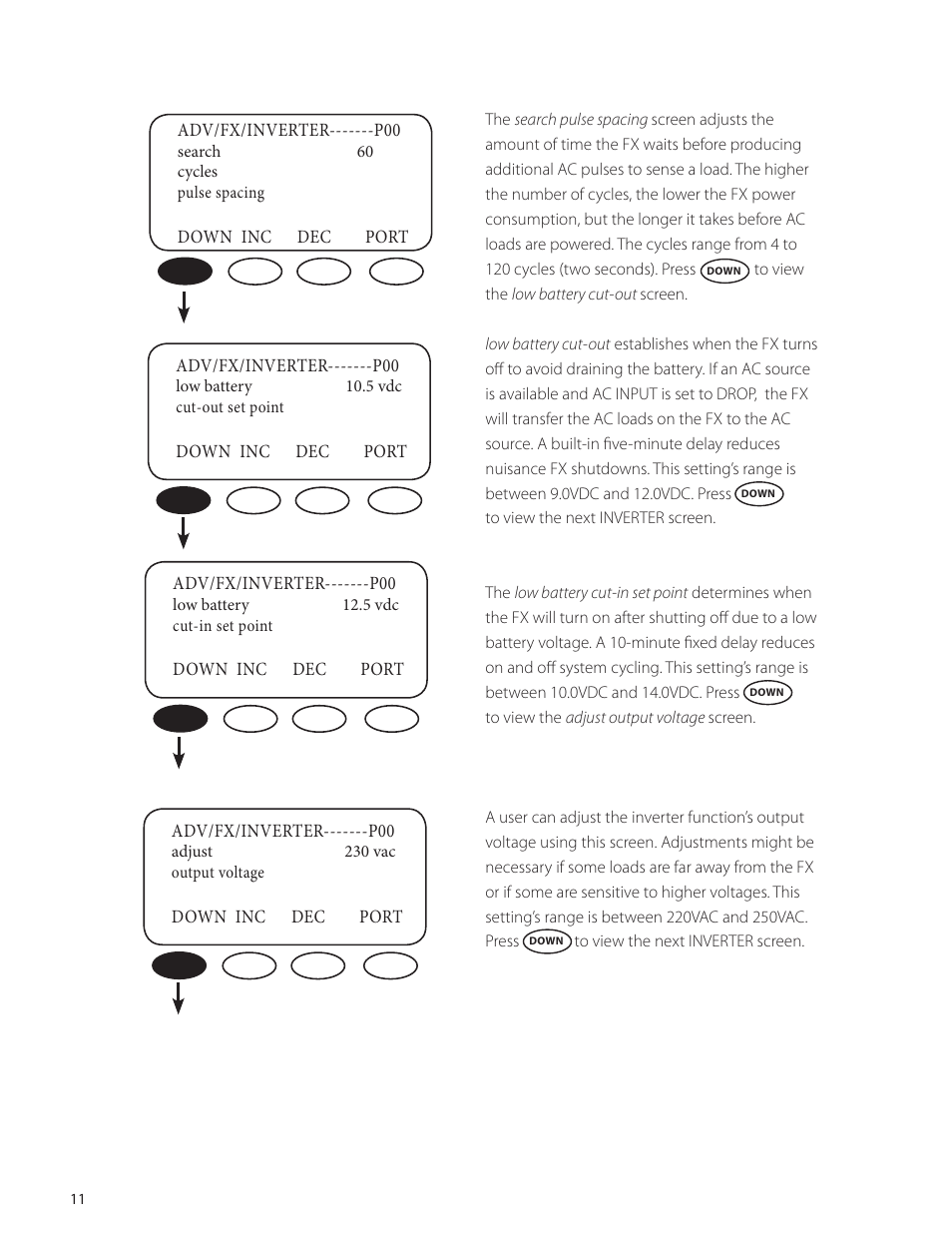 Outback Power Systems VFX Series International Programming Manual User Manual | Page 12 / 56