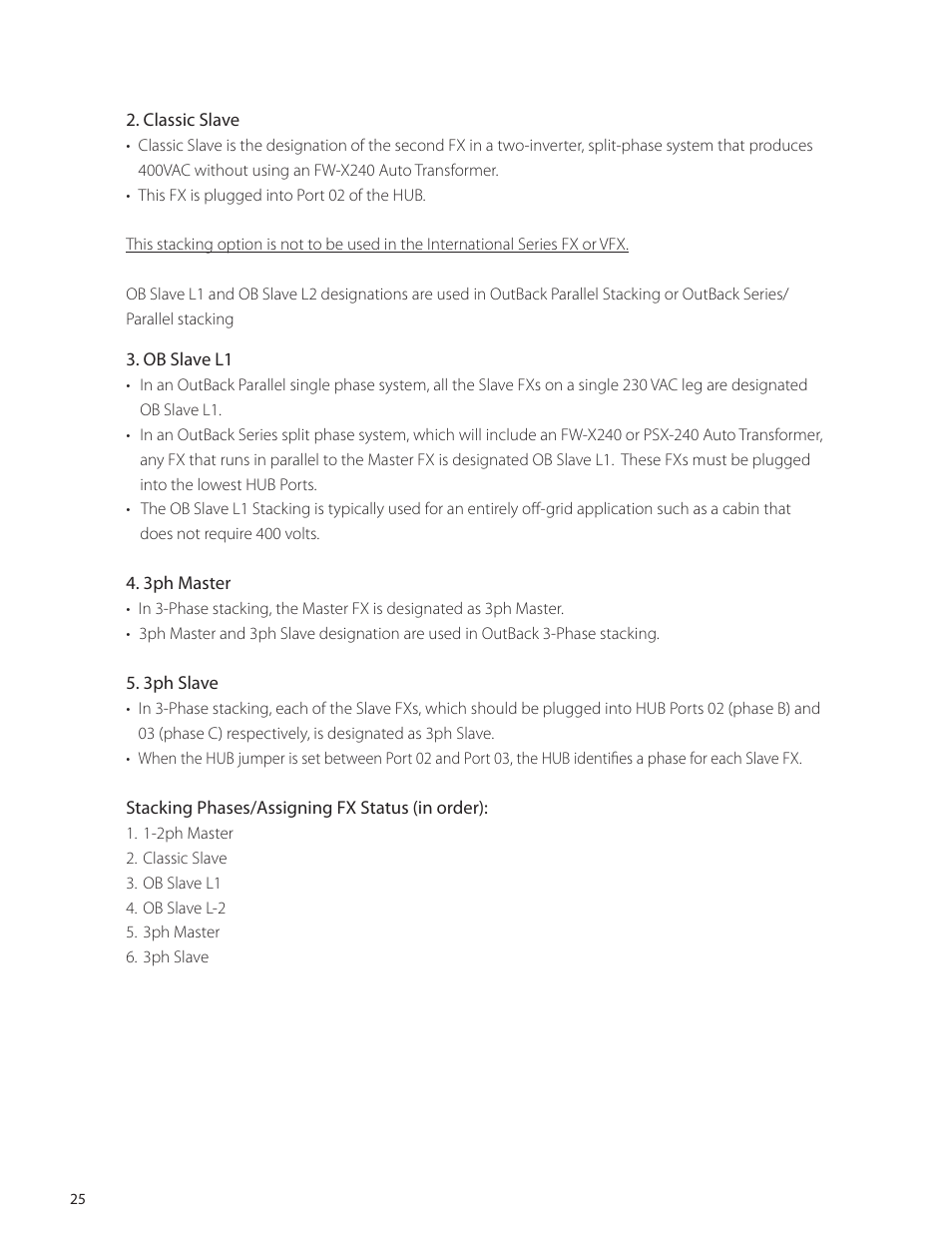 Outback Power Systems VFX Series International Programming Manual User Manual | Page 26 / 56