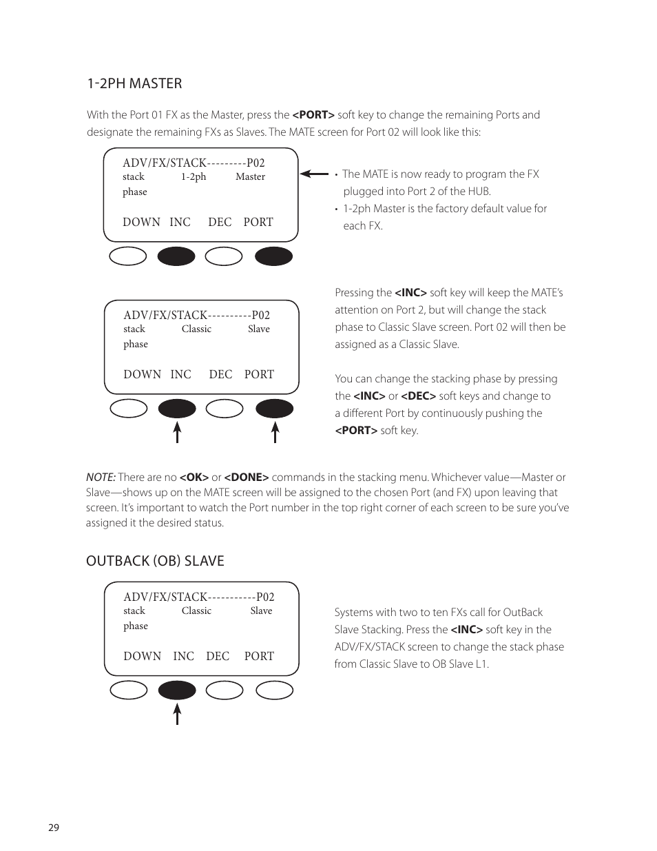 2ph master, Outback (ob) slave | Outback Power Systems VFX Series International Programming Manual User Manual | Page 30 / 56