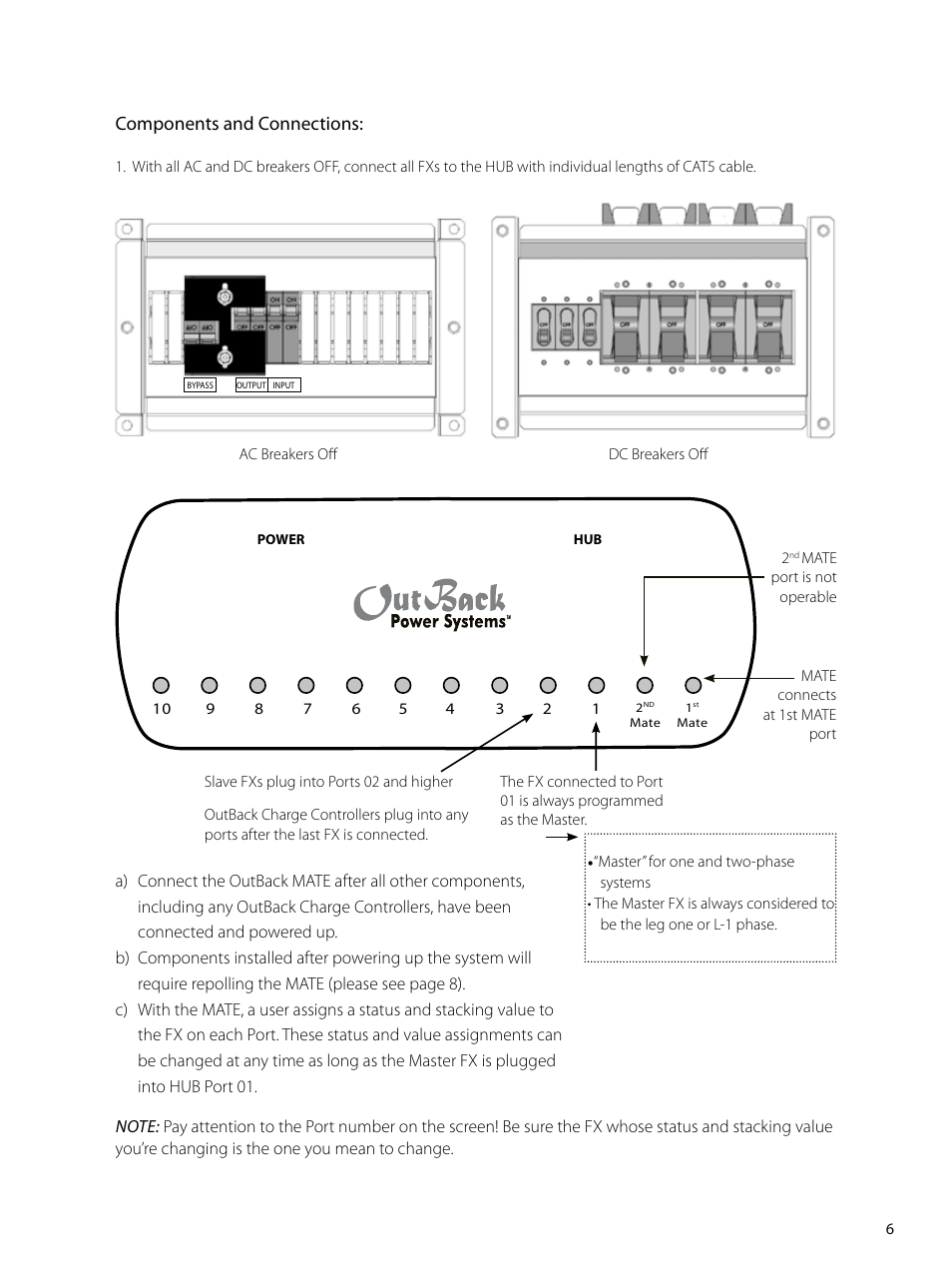 Components and connections | Outback Power Systems GVFX Series Inverter/Charger Programing Manual User Manual | Page 7 / 32