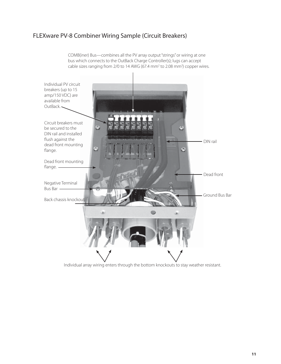 Outback Power Systems PV 12 Combiner User Manual | Page 13 / 28