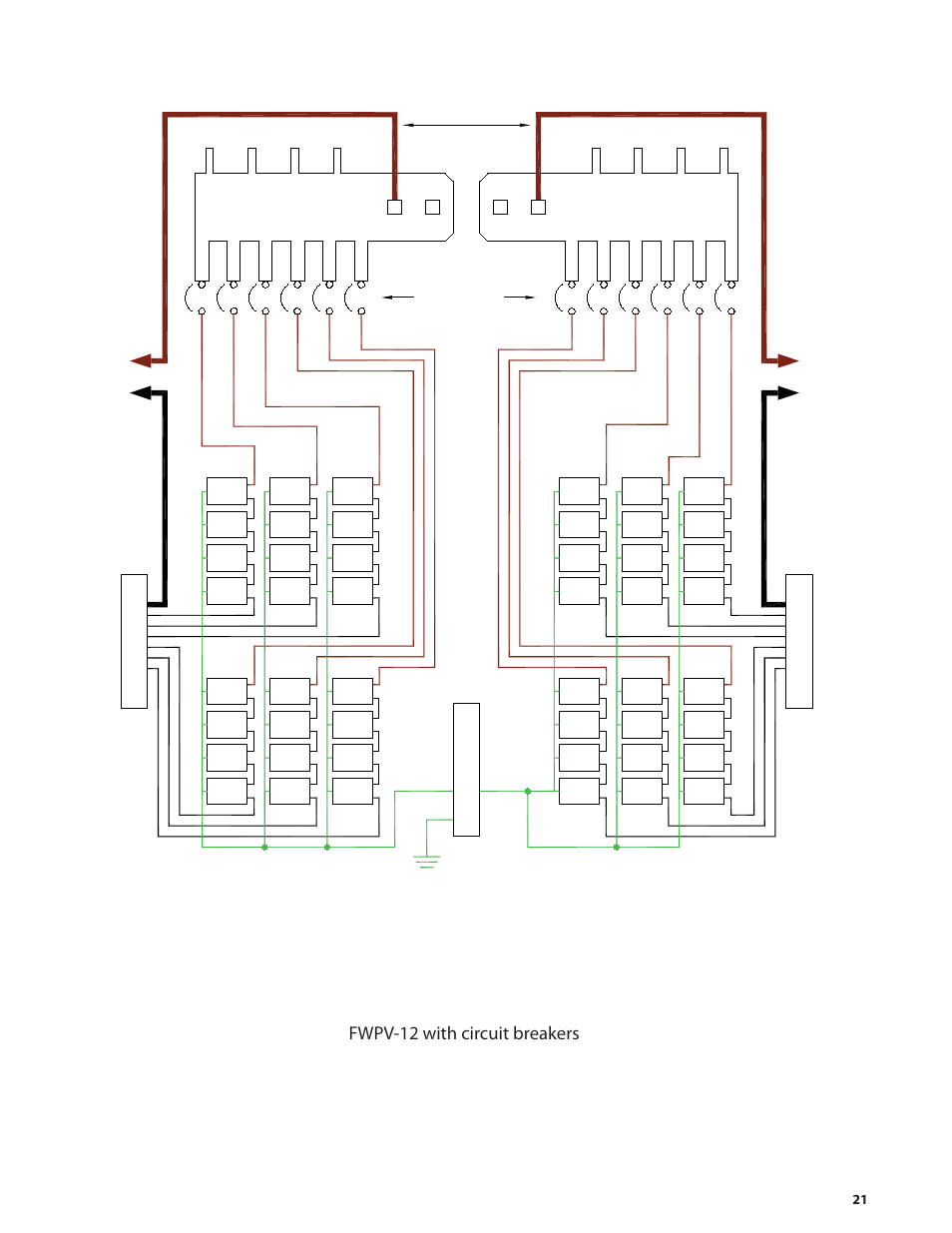 Fwpv-12 with circuit breakers | Outback Power Systems PV 12 Combiner User Manual | Page 23 / 28